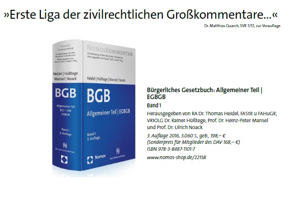 Zum Artikel "NomosKommentar"