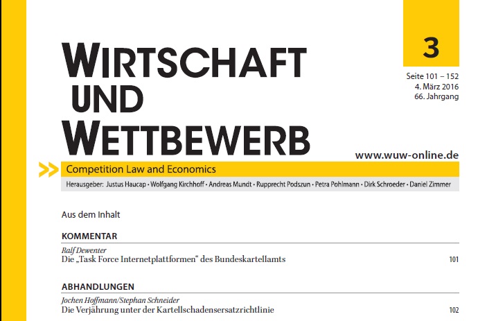 Zum Artikel "WuW 3/2016, S. 102-110"