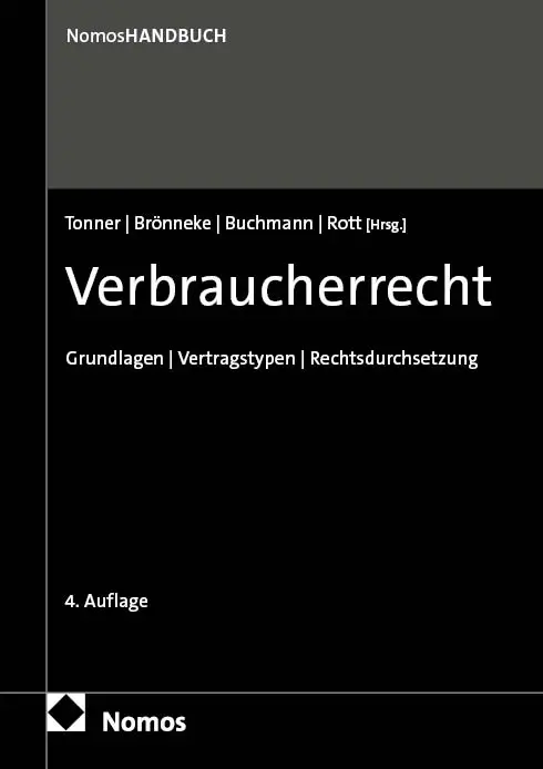 Just published: Hoffmann, in Tonner/Brönneke/Buchmann/Rott (Hrsg.) – Verbraucherrecht, 4. Auflage 2026